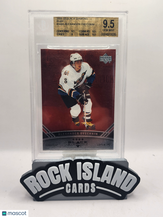 Alexander Ovechkin 2006 Upper Deck Black Diamond #168B Ruby /100 BGS 9.5