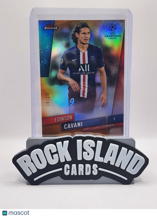 Edinson Cavani 2019 Topps Finest UEFA Champions League #40 Holographic 10/25