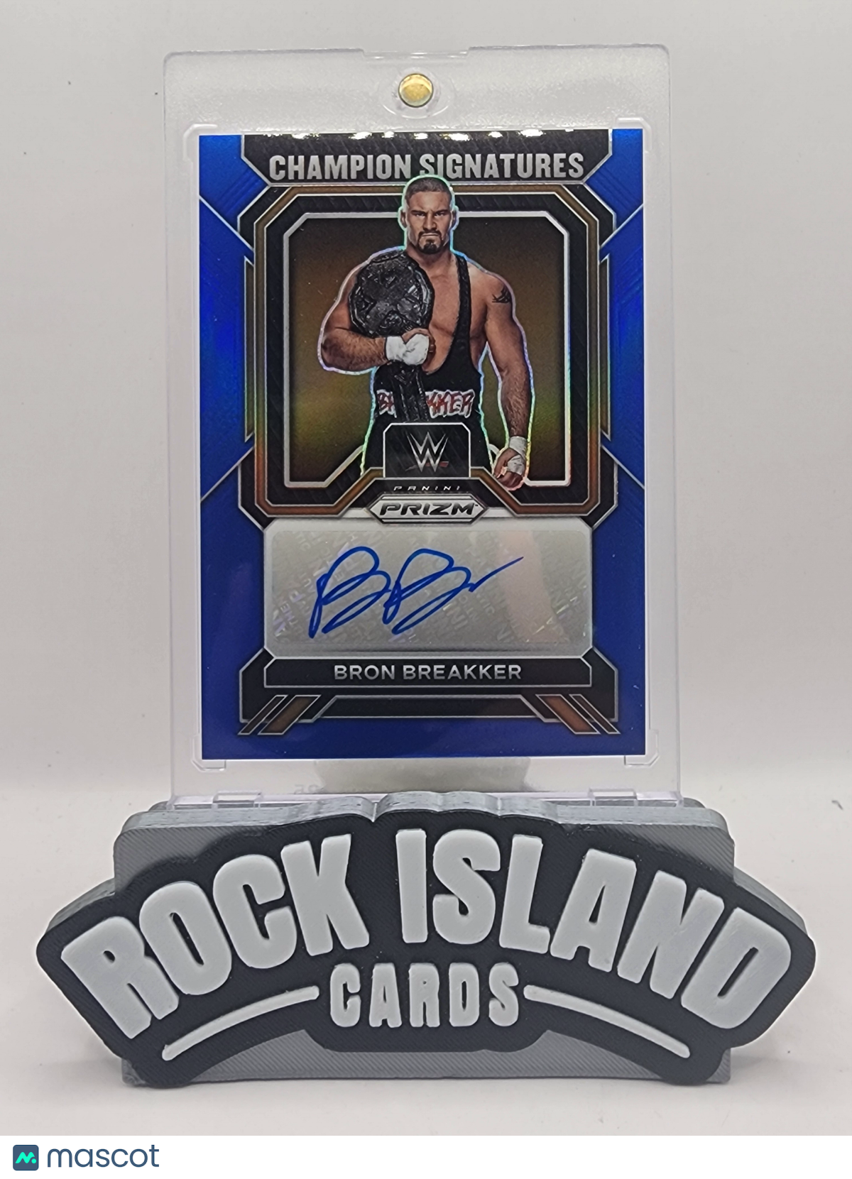 Bron Breakker 2024 Panini Prizm WWE #CS-BBK Blue Champion Signatures 21/49