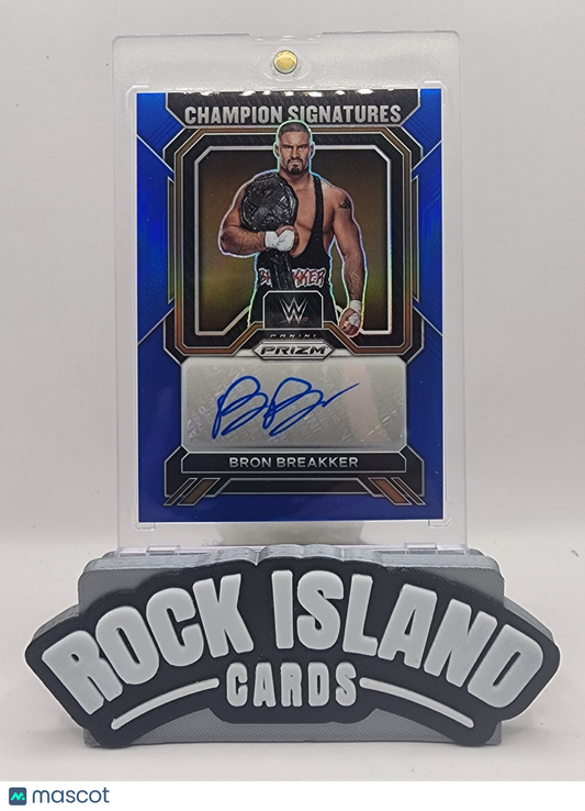 Bron Breakker 2024 Panini Prizm WWE #CS-BBK Blue Champion Signatures 21/49