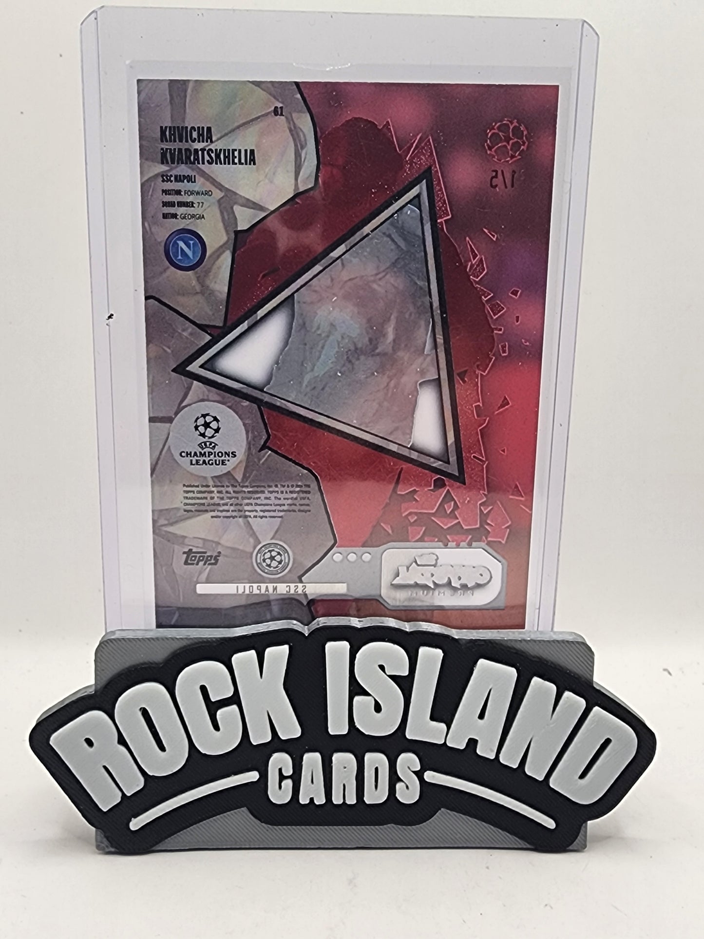 Khvicha Kvaratskhelia 2023 Topps UEFA Club Competitions Crystal #65 Red /5