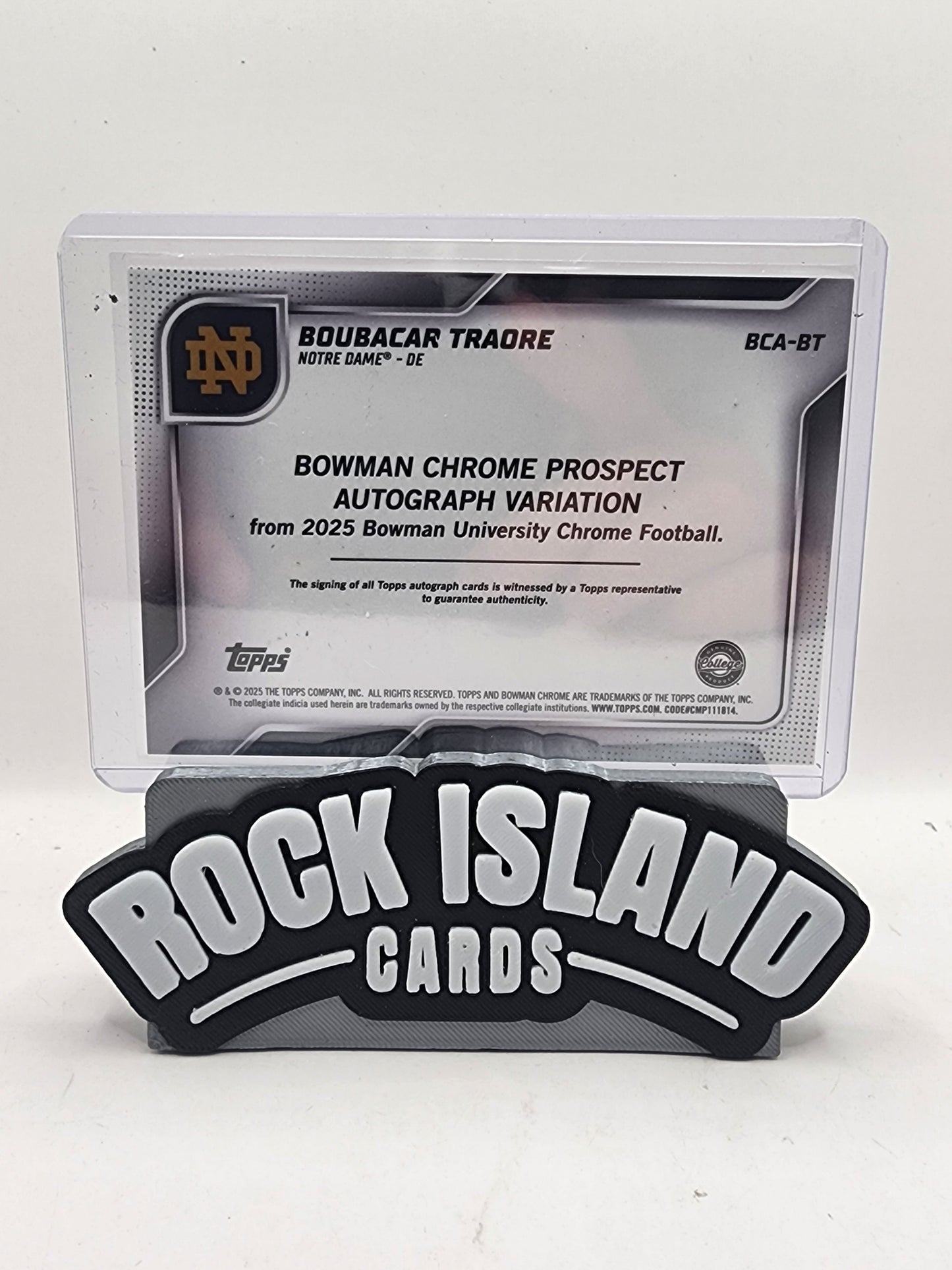 Boubacar Traore 2025 Bowman University Chrome Football #BCA-BT