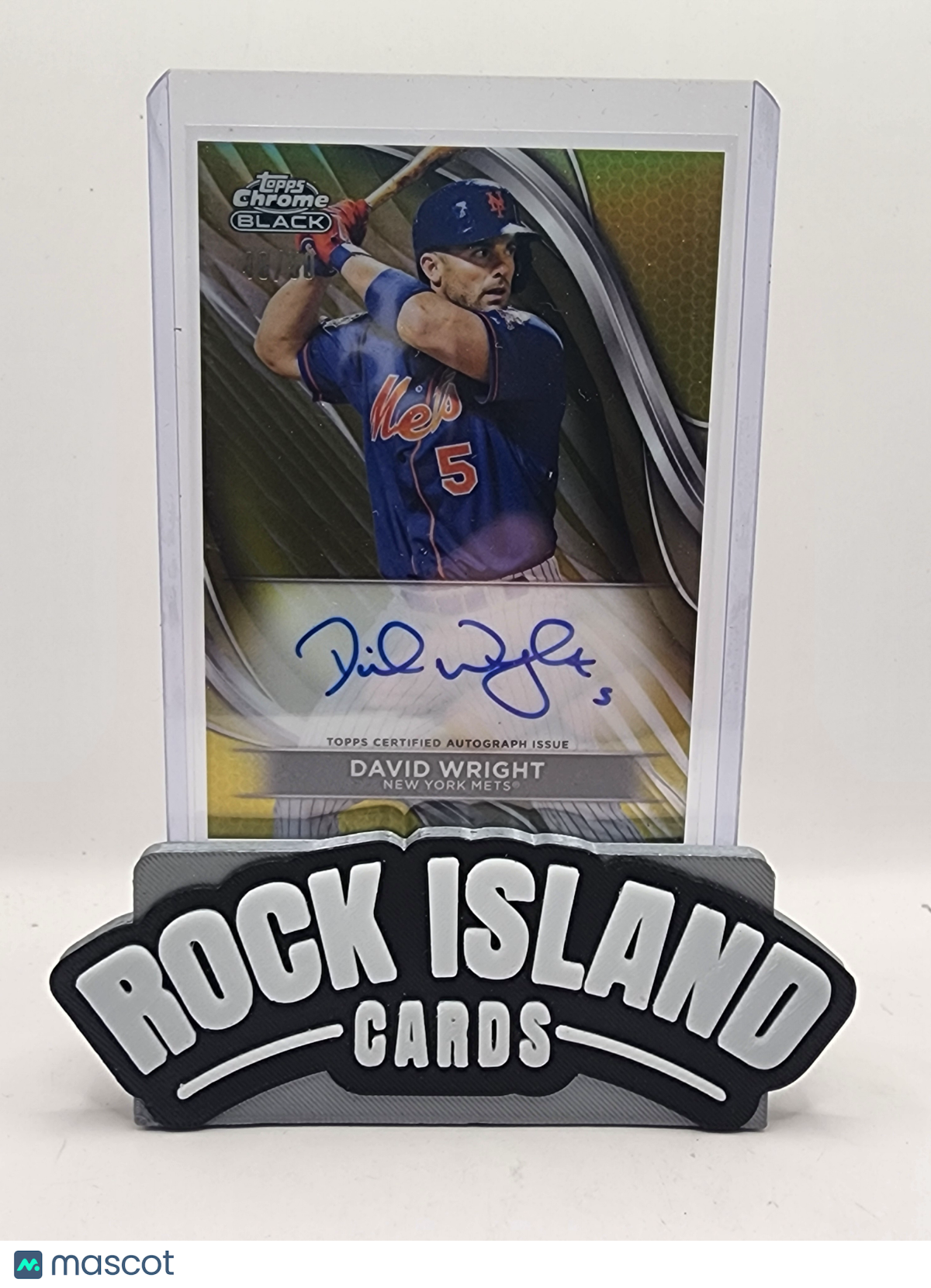David Wright 2024 Topps Chrome Black #CBA-DWR Gold 48/50
