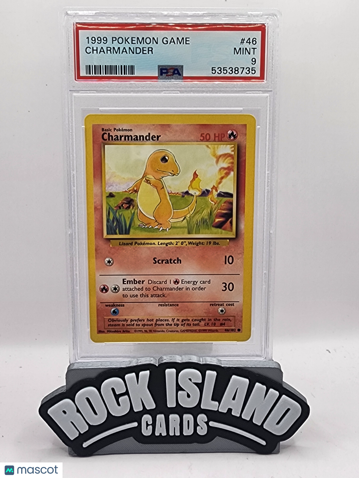 1999 Pokemon Game Charmander PSA 9 #46
