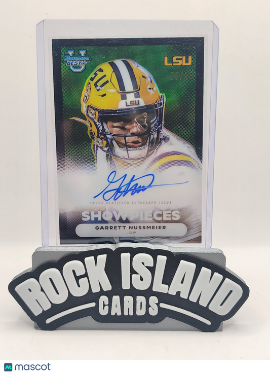 Garrett Nussmeier 2025 Topps Bowman University's Best Showpieces Autograph /10