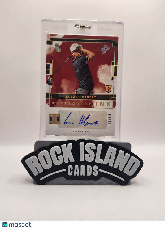 Lucas Herbert 2024 Panini Immaculate Collection Golf Watercolor Ink Auto 3/10