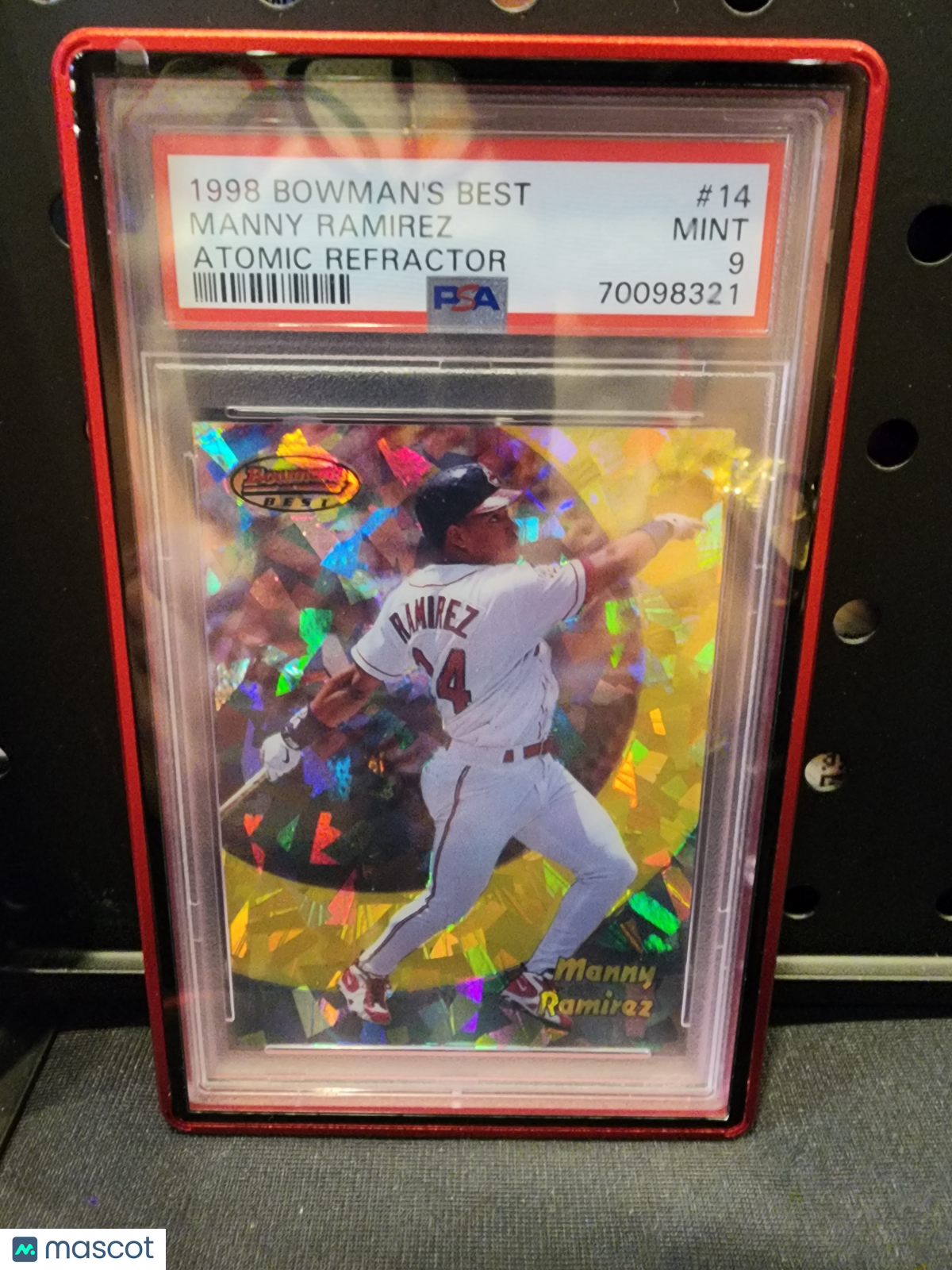 Manny Ramirez 1998 Bowman's Best #14 Atomic Refractor /100 PSA 9