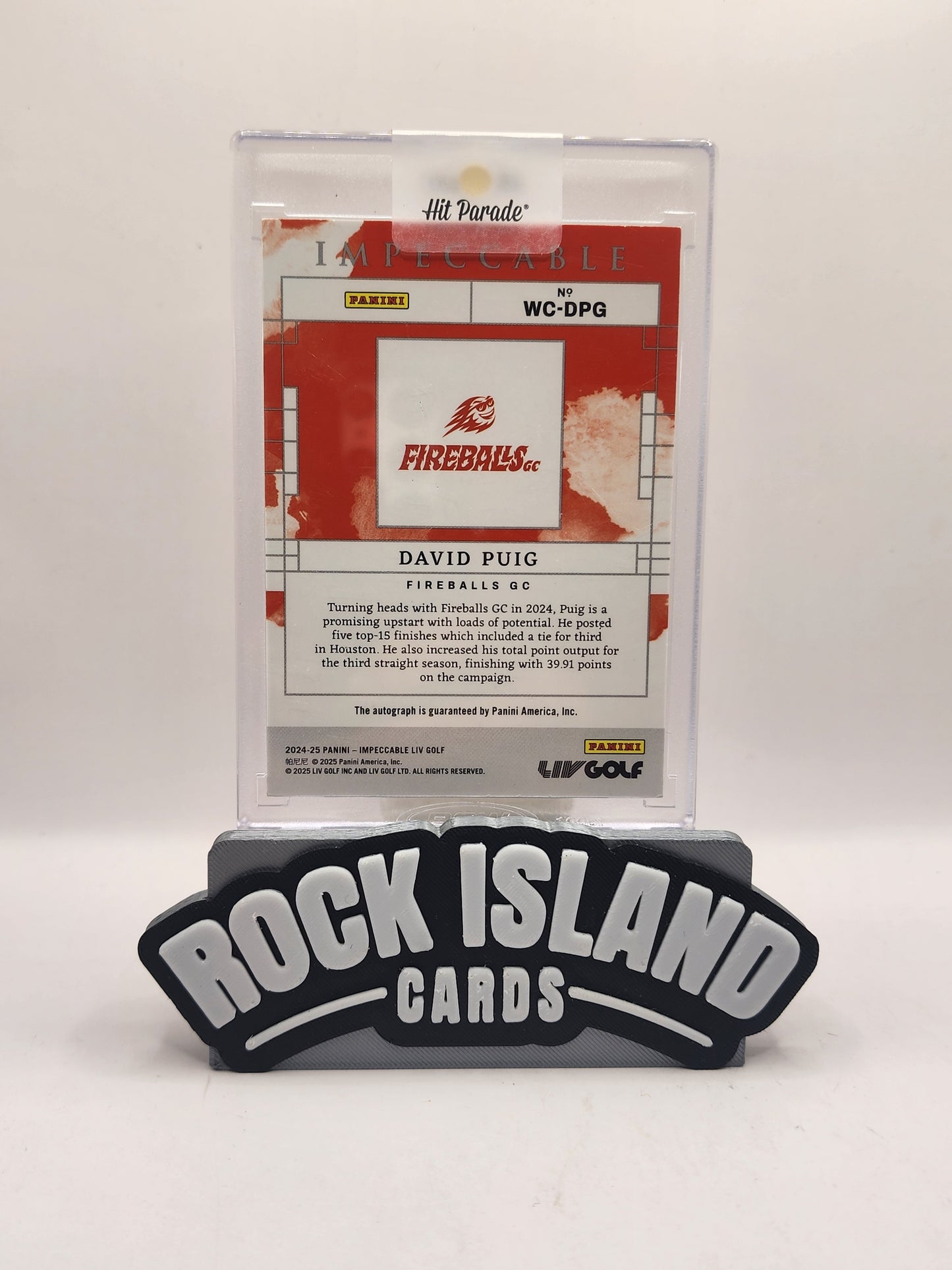 David Puig 2024-25 Panini Impeccable LIV #WC-DPG Watercolor Ink /40 RC Auto