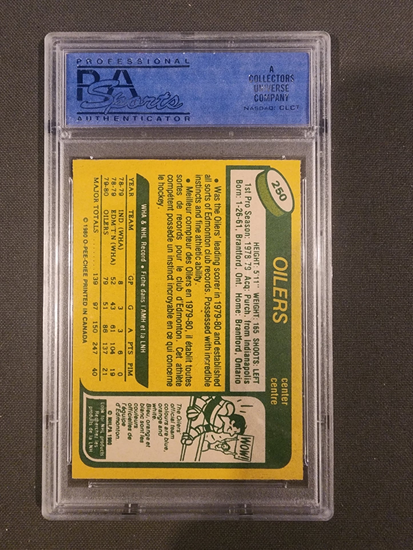 Wayne Gretzky 1980 O-Pee-Chee #250 PSA 8