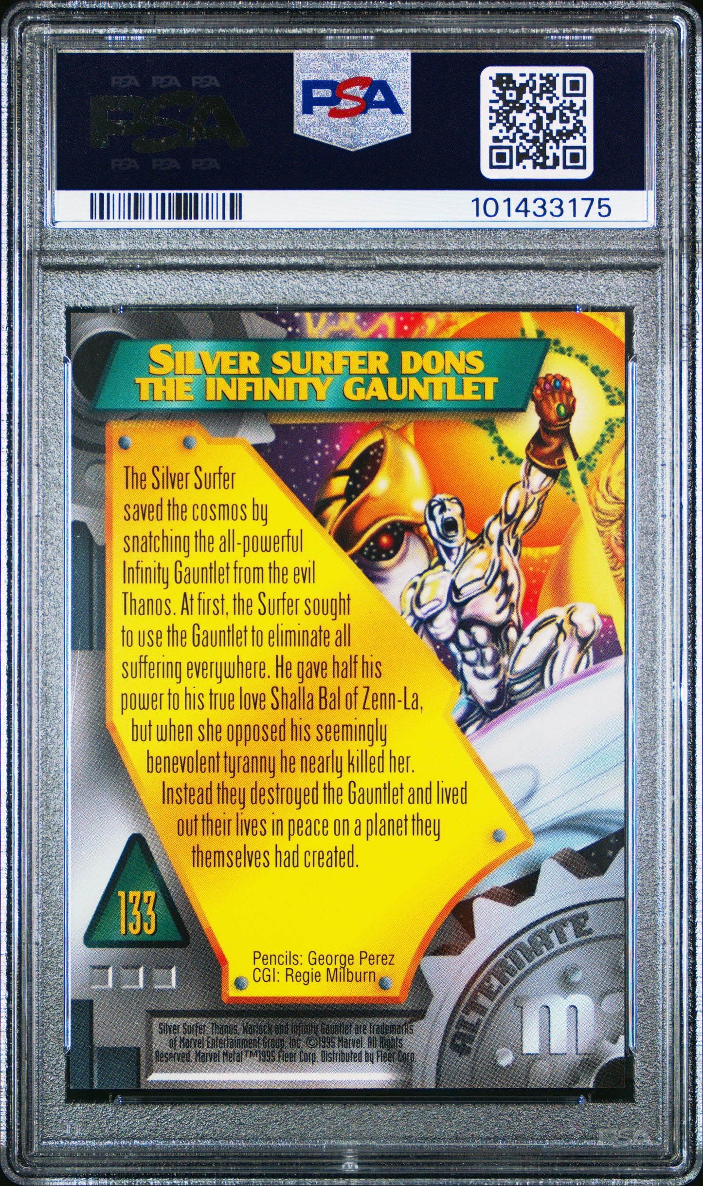 1995 Marvel Metal Silver Surfer #133 PSA 9
