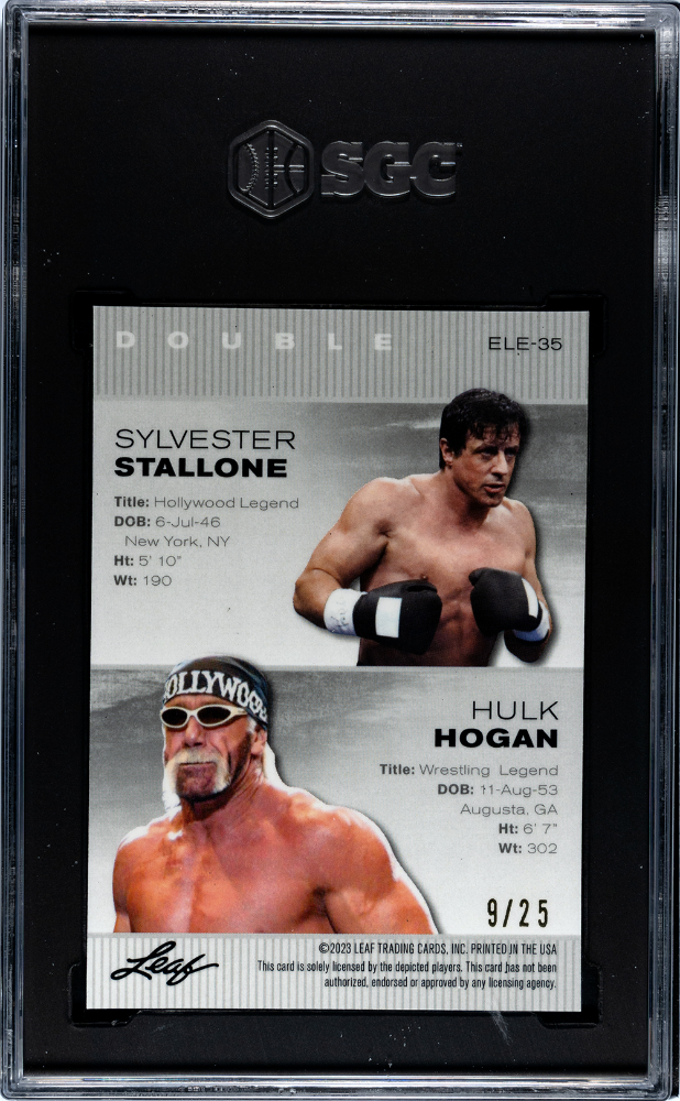 Hogan Stallone 2023 Leaf Special  Metal Exclusive Legends Ed. Silver /25 SGC 10