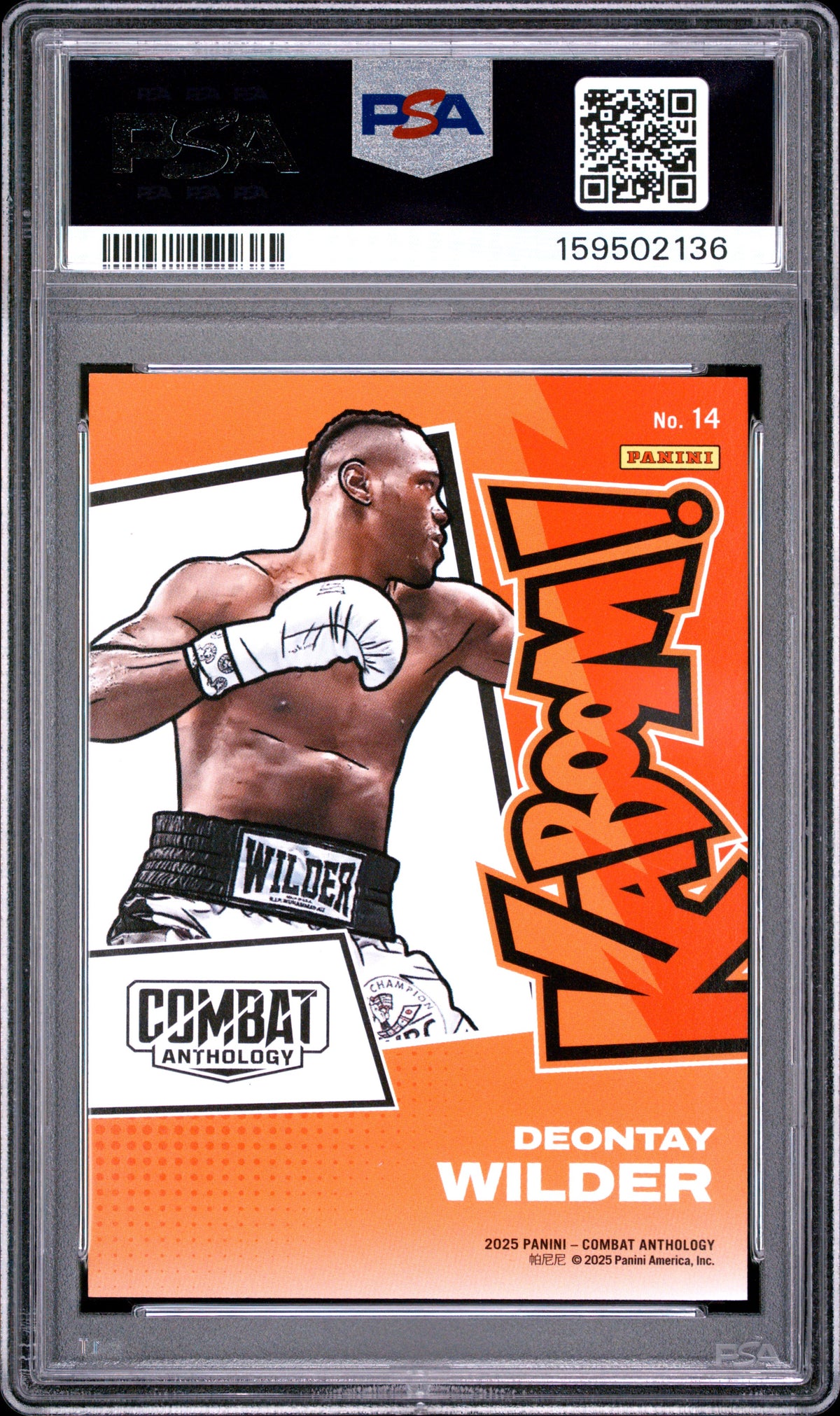 Deontay Wilder 2025 Panini Combat Anthology Kaboom! #14 PSA 10