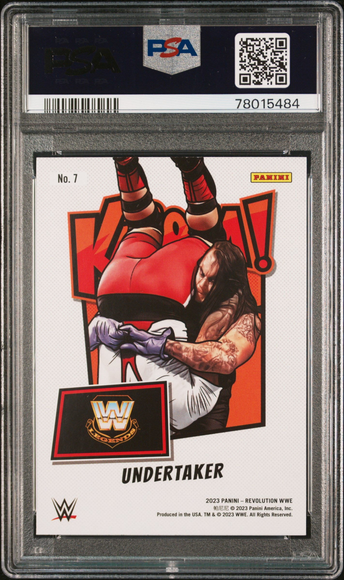 Undertaker 2023 Panini Revolution WWE #7 Kaboom PSA 10