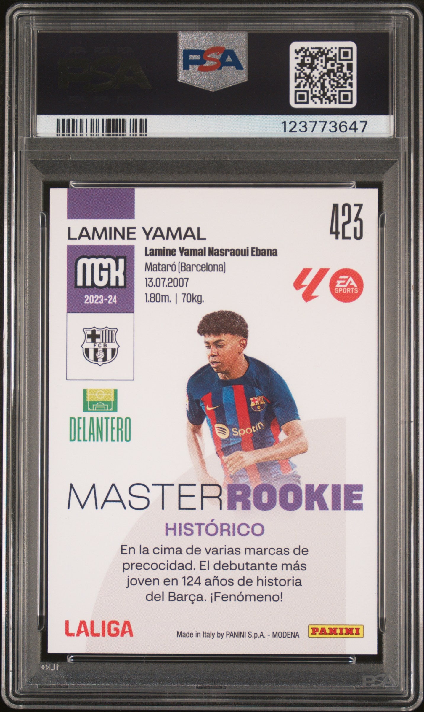 Lamine Yamal 2023-24 Panini Megacracks Laliga Ea Sports #423 PSA 9