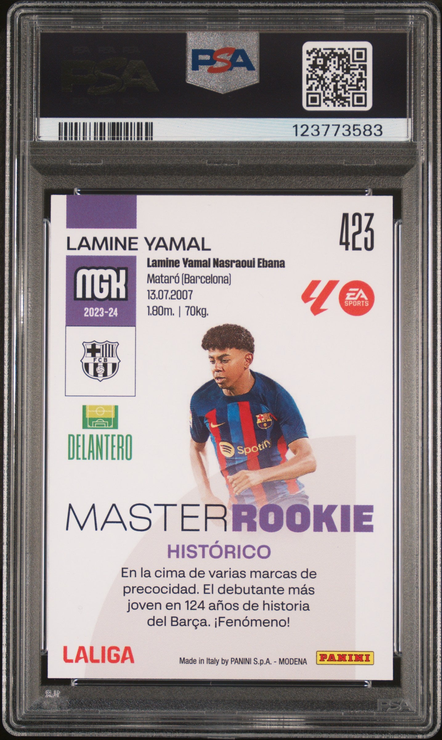 Lamine Yamal 2023-24 Panini Megacracks Laliga Ea Sports #423 PSA 9