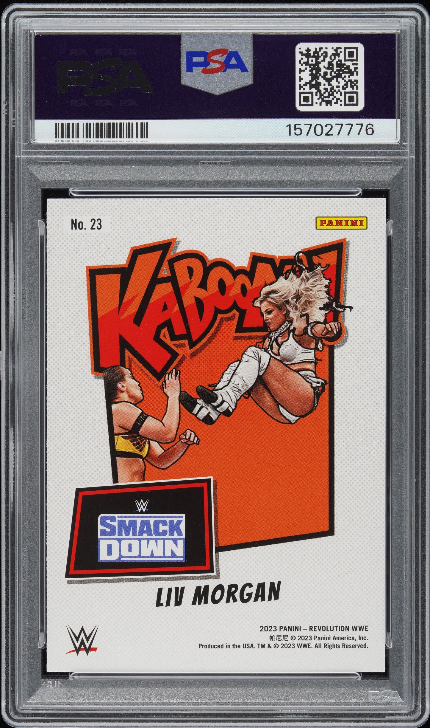 LIV Morgan 2023 Panini Revolution WWE Kaboom! #23 Low Pop PSA 10