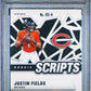 Justin Fields 2021 Panini Mosaic #RS4 Rookie Scripts Rookie PSA 9