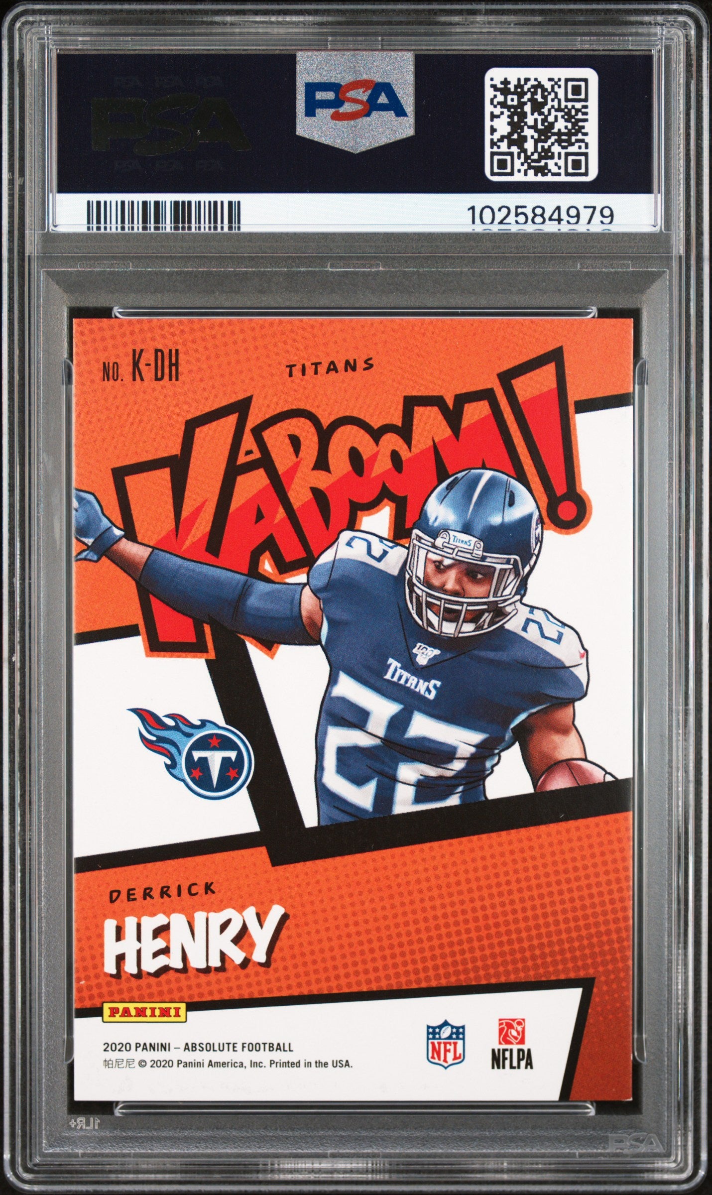 Derrick Henry 2020 Panini Absolute Kaboom! #KDH PSA 9