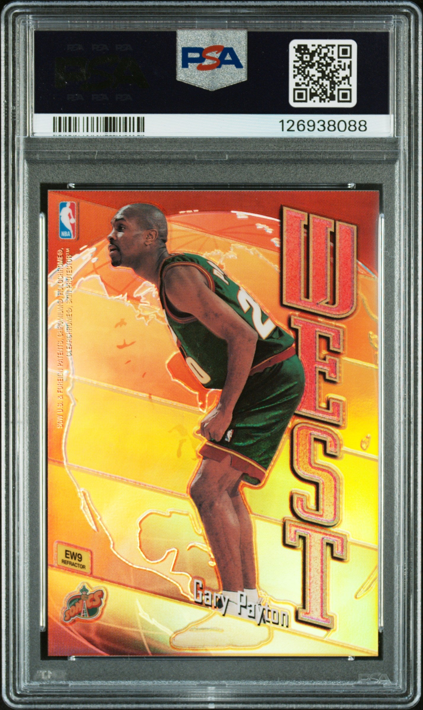 Gary Payton Allen Iverson 1998 Topps East - West #EW9 Refractor PSA 9