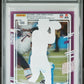 Tyson Bagent 2023 Panini Clearly Donruss #100 Autograph Purple 26/175 PSA 8