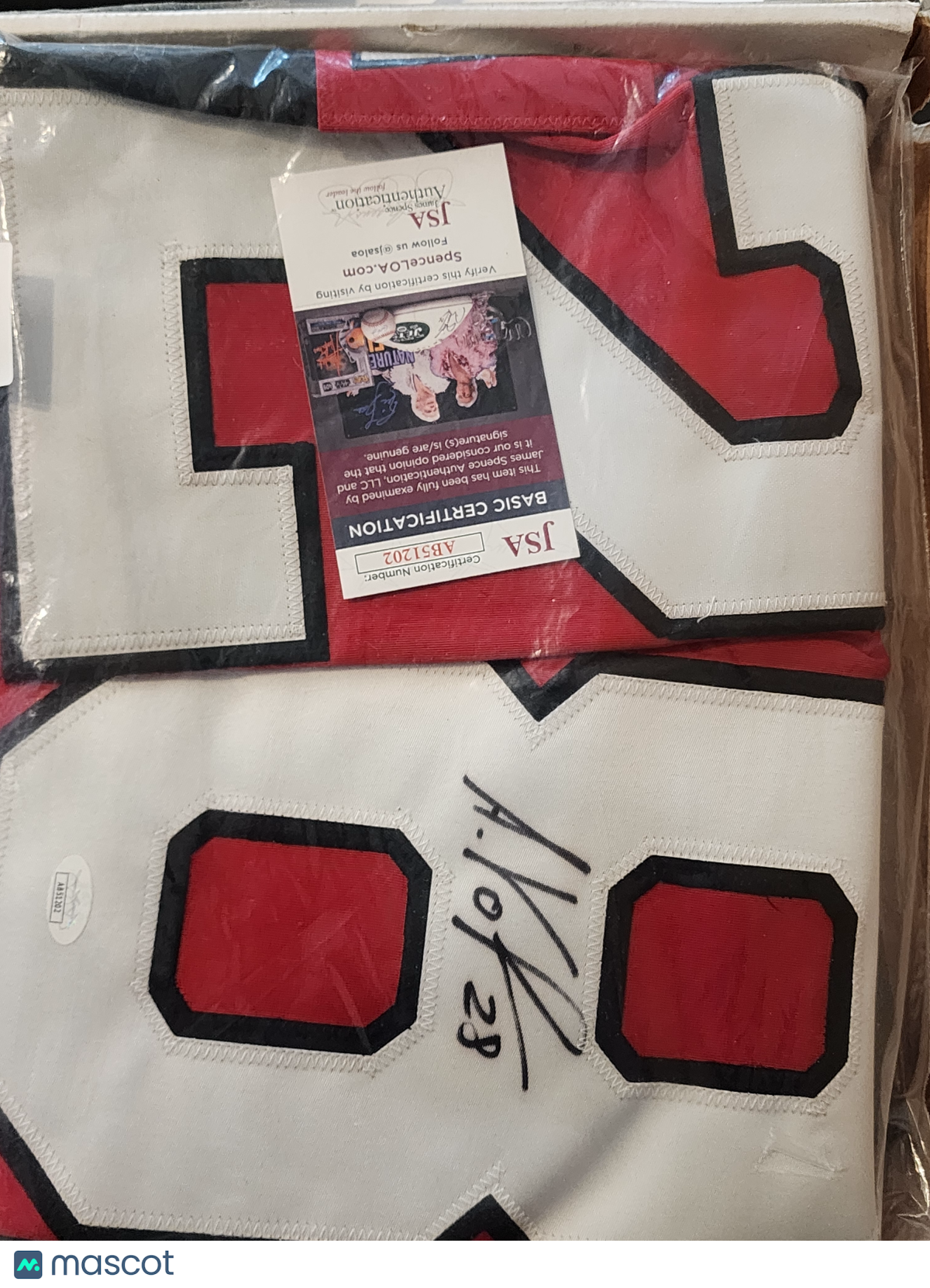 Anton Volchenkov New Jersey Devils Signed Hockey XL w/Cert