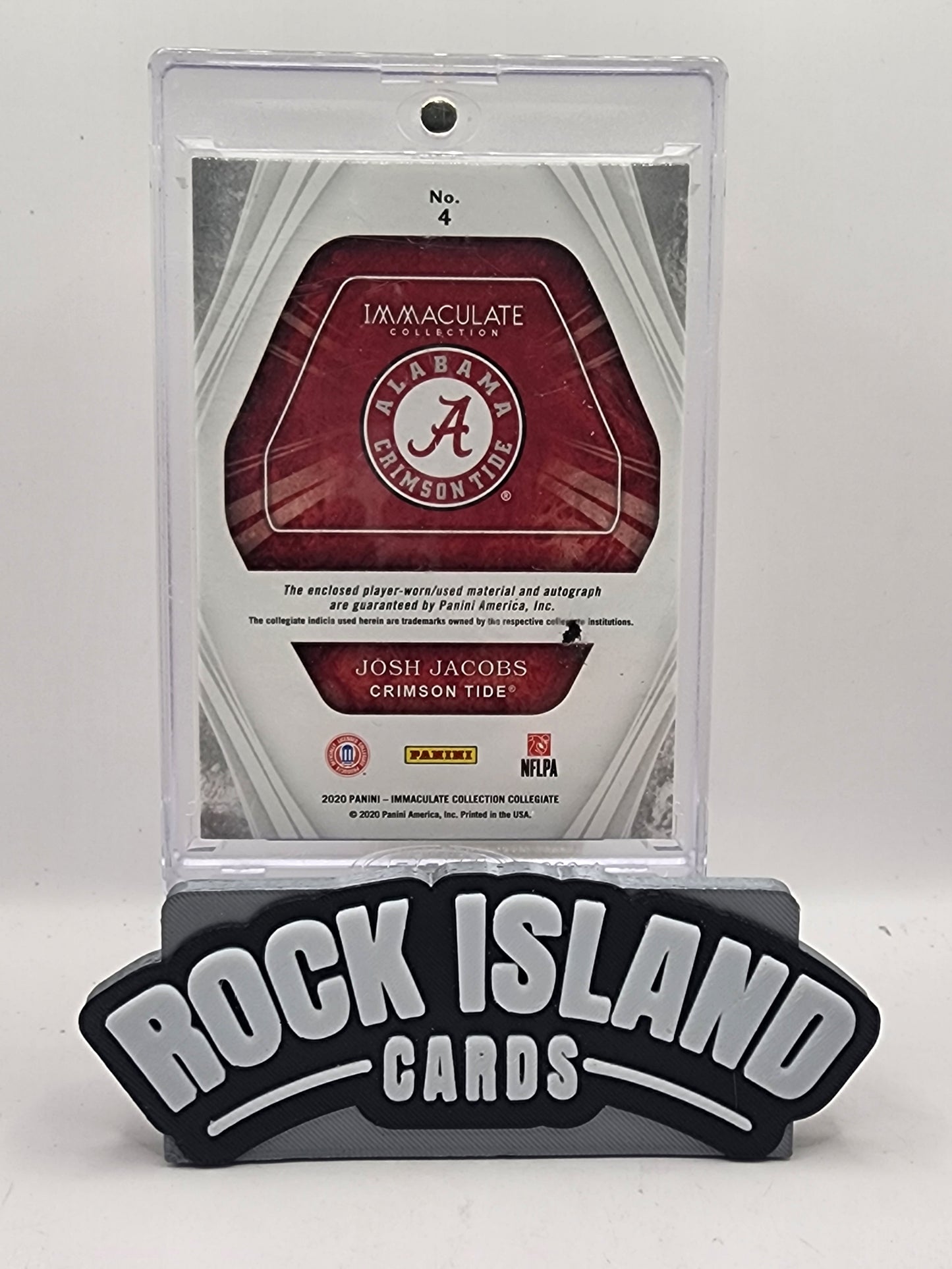 Josh Jacobs 2020 Panini Immaculate Collection Collegiate #4 25/49