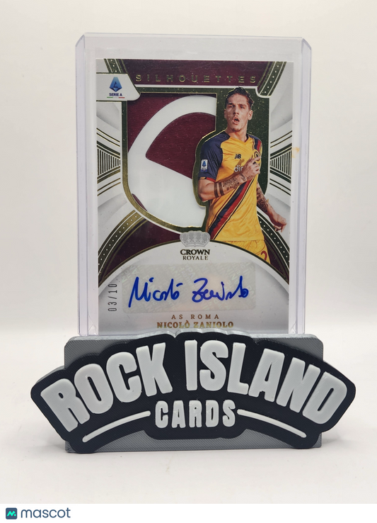Nicolò Zaniolo 2021-22 Panini Crown Royale Silhouettes Auto 03/10 Patch