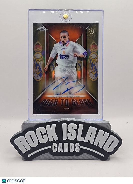 Roberto Carlos 2026 Topps Chrome UEFA Club Competitions Road to Glory Orange /25