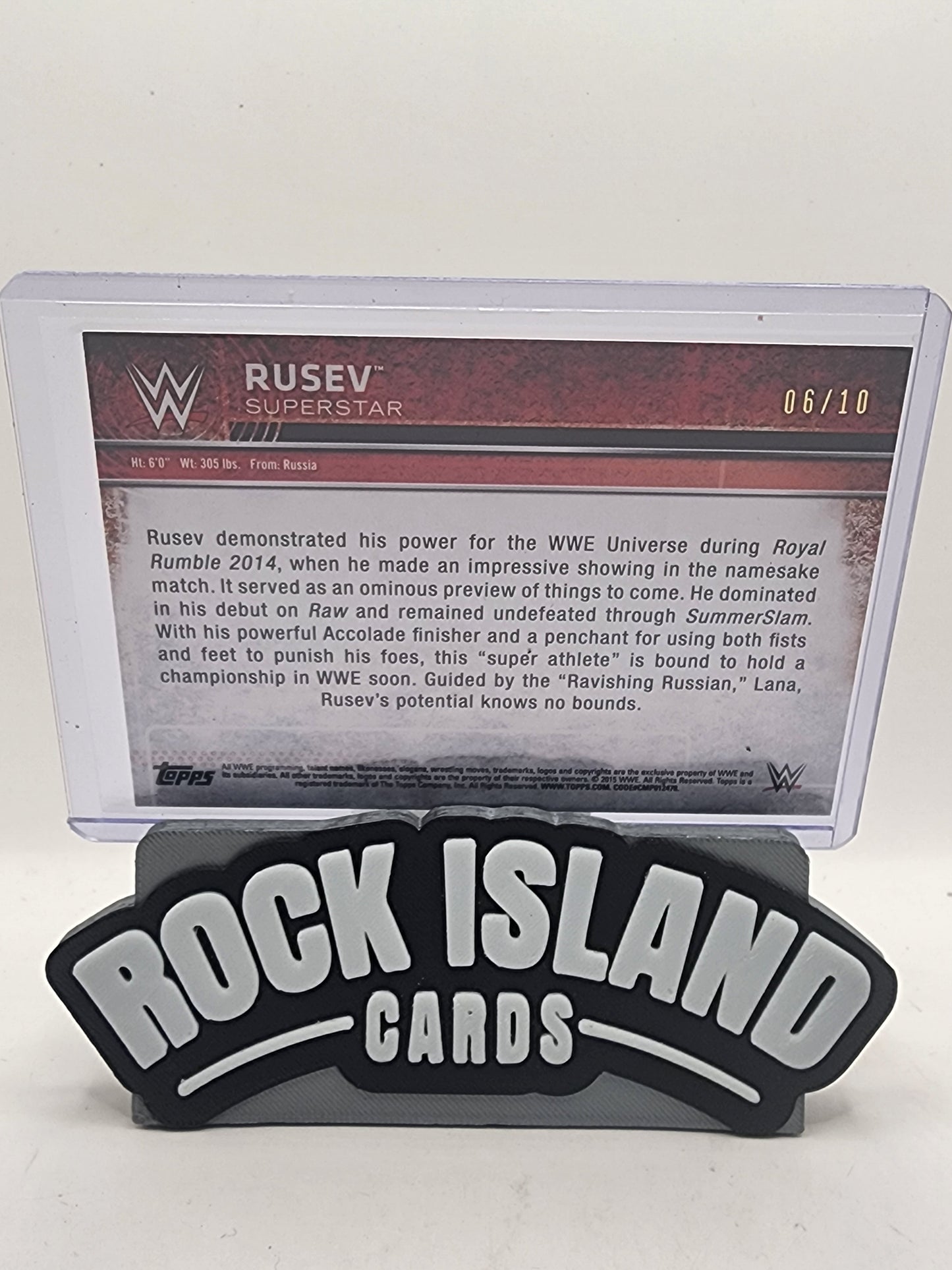 Rusev 2015 Topps WWE #A-R 06/10 RC