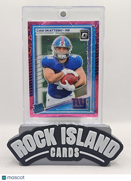Cam Skattebo 2025 Panini Donruss Optic #228 Pink Velocity Rookie 91/99