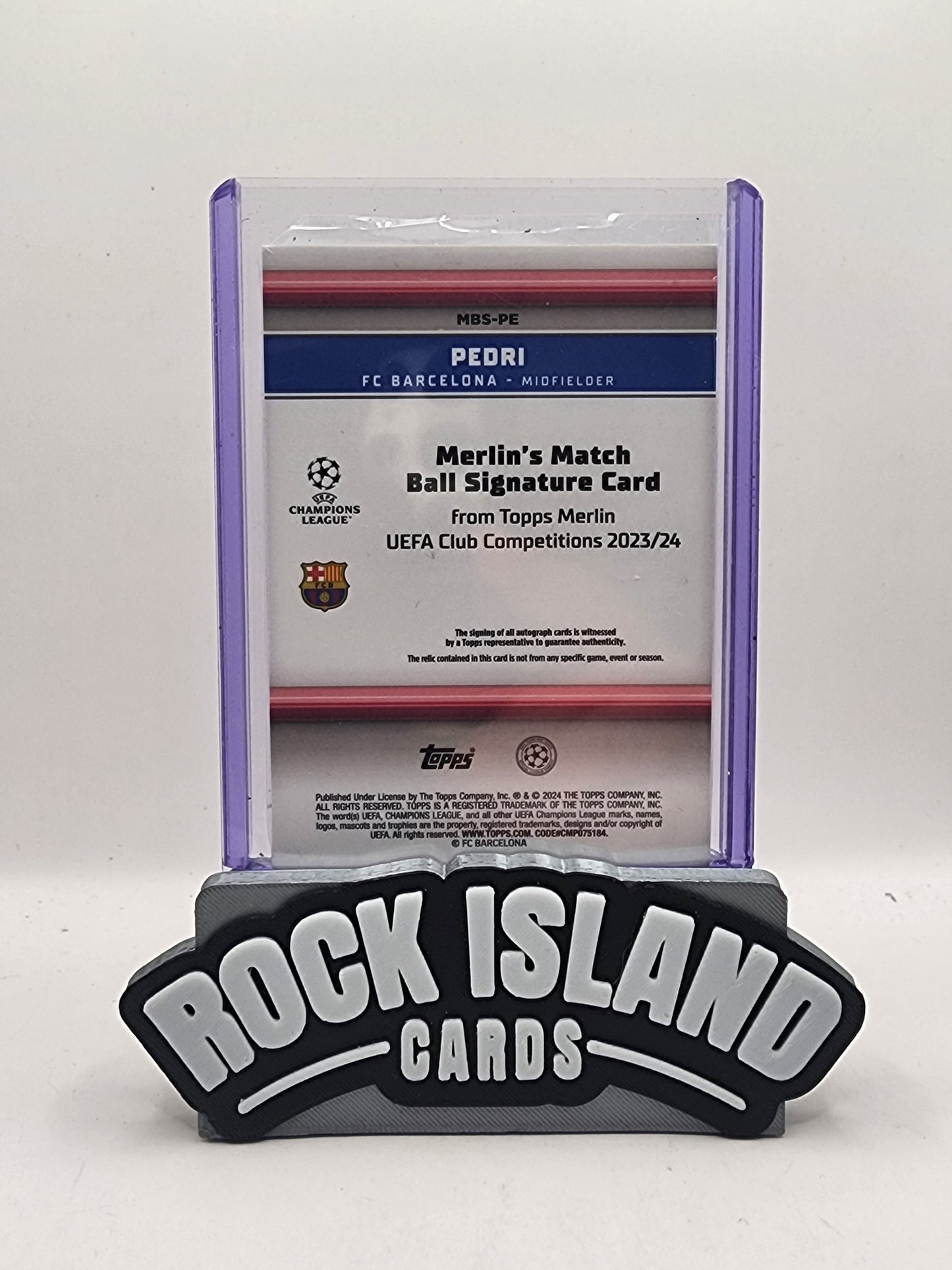 Pedri 2024 Topps Merlin UEFA Club Competitions #MBS-PE Match ball 10/25