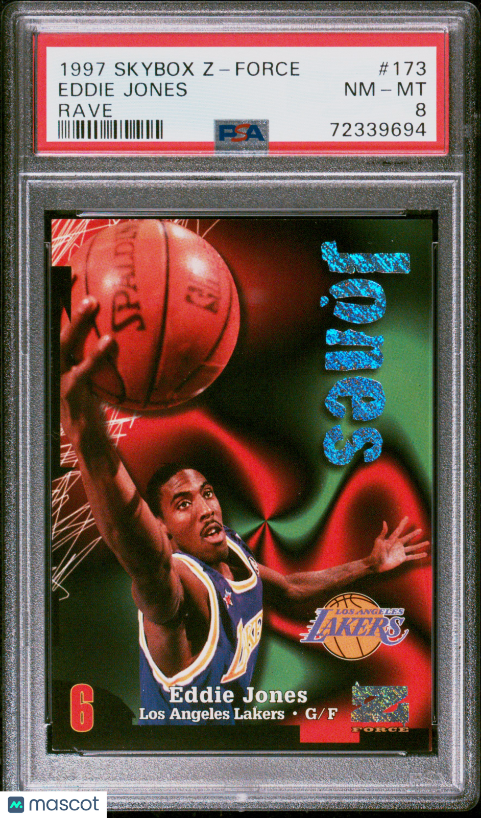 Eddie Jones 1997 Skybox Z-Force #173 Rave 182/399 PSA 8