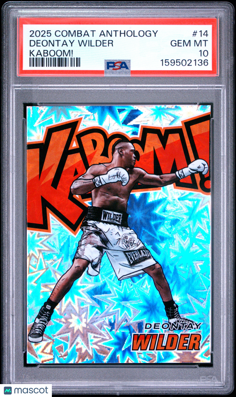 Deontay Wilder 2025 Panini Combat Anthology Kaboom! #14 PSA 10