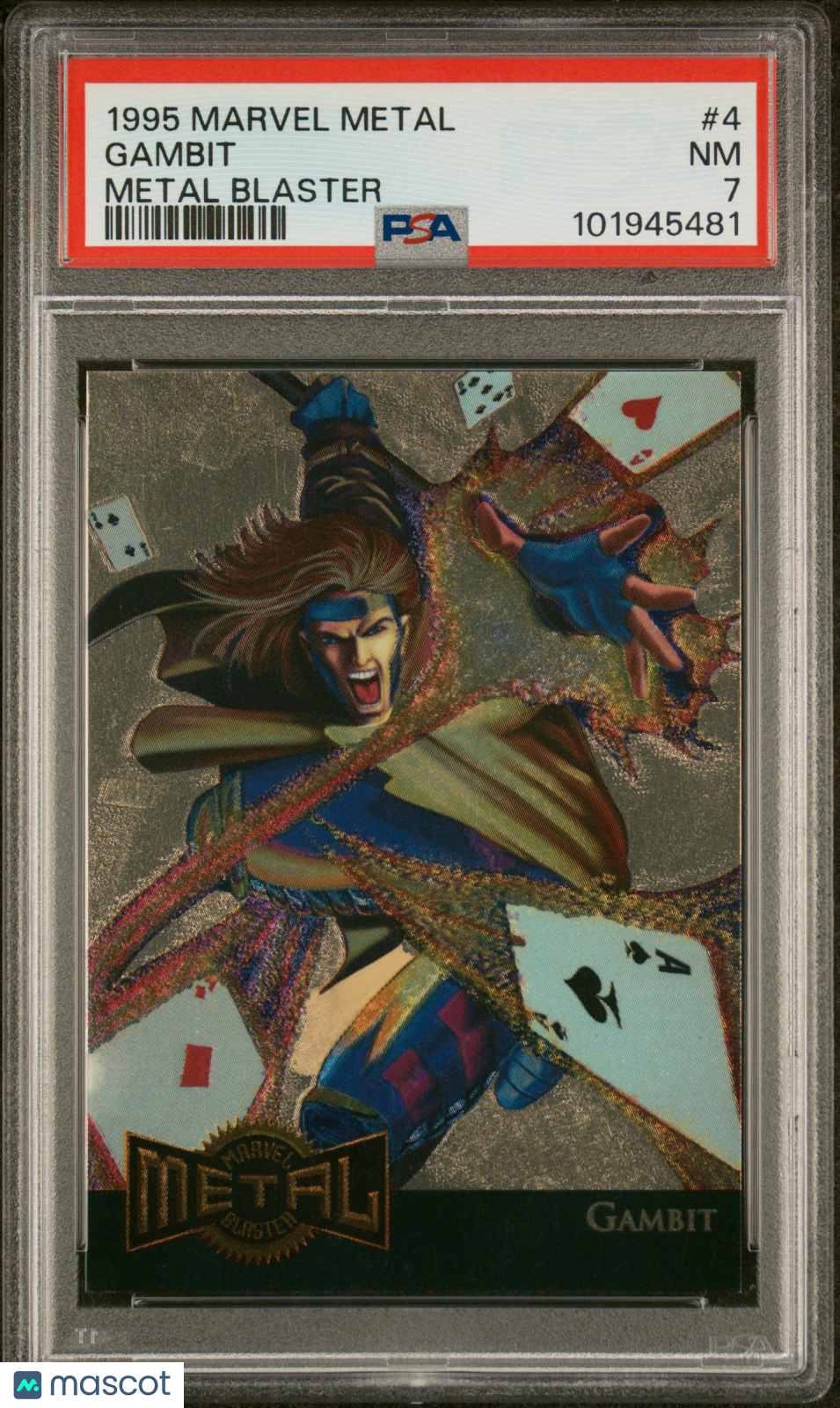 1995 Marvel Metal Metal Blaster Gambit #4 PSA 7