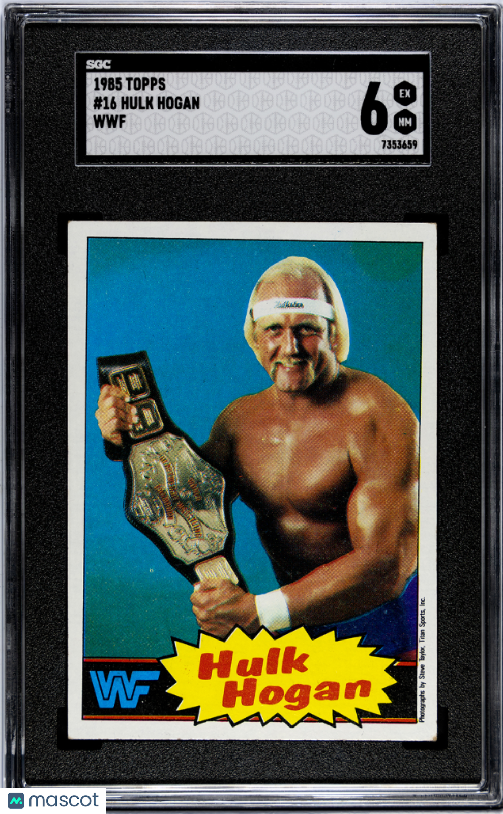 Hulk Hogan 1985 Topps #16 WWF SGC 6