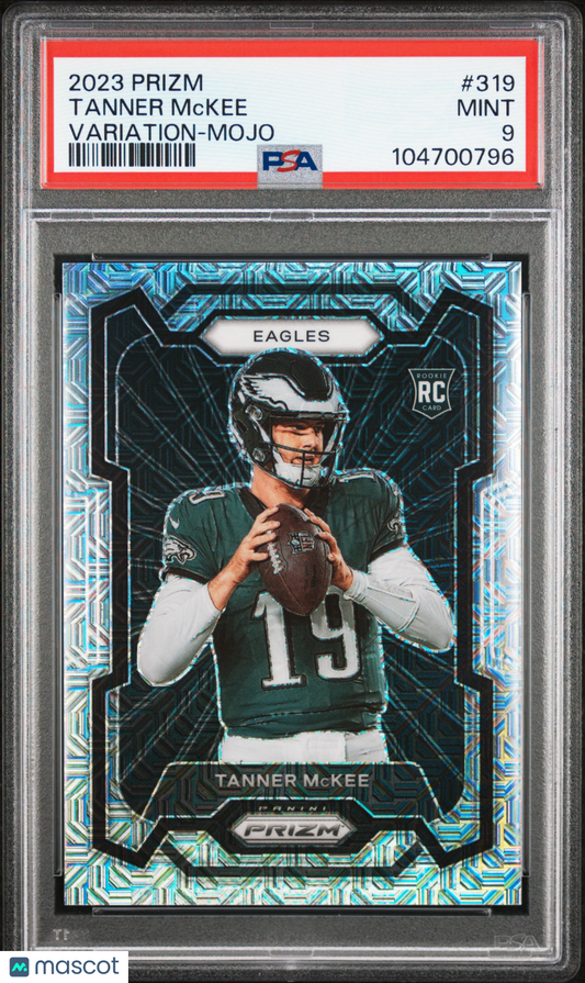 Tanner Mckee 2023 Panini Prizm #319 Variation Mojo 8/25 Rookie PSA 9