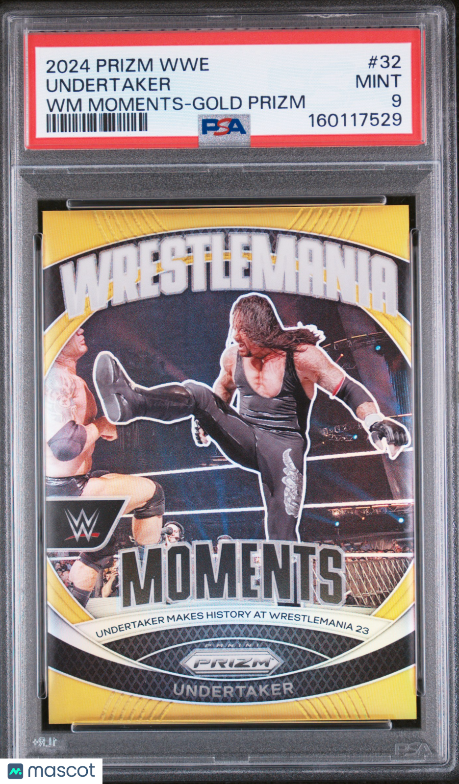 Undertaker 2024 Panini Prizm WWE Wrestlemania Moments #32 WM Gold /10 PSA 9