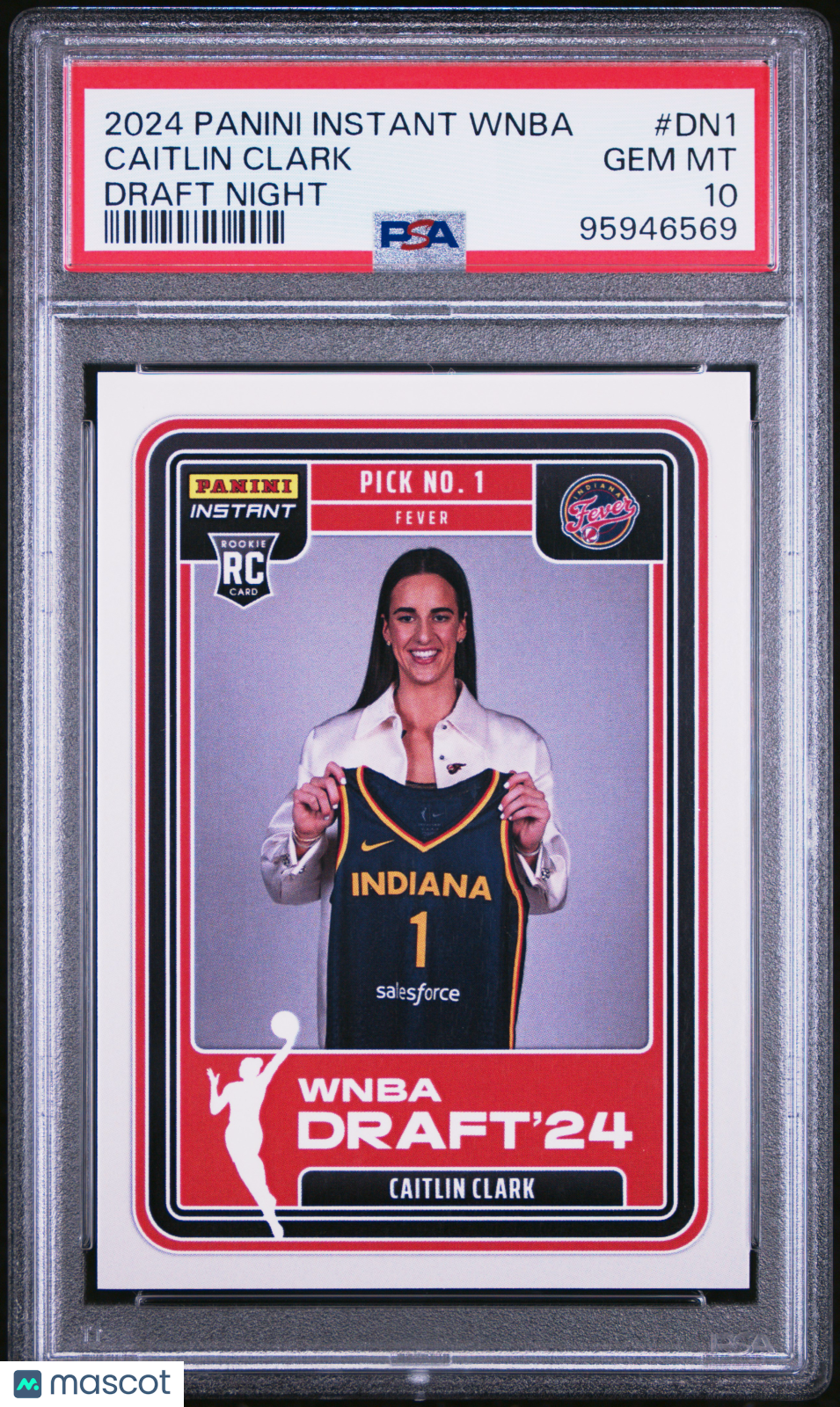 Caitlin Clark 2024 Panini Instant WNBA Draft Night #DN1 PSA 10