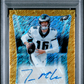 Tanner Mckee 2024 Panini Prizm Deca Signatures #STME Gold Shimmer FOTL/10 PSA 9