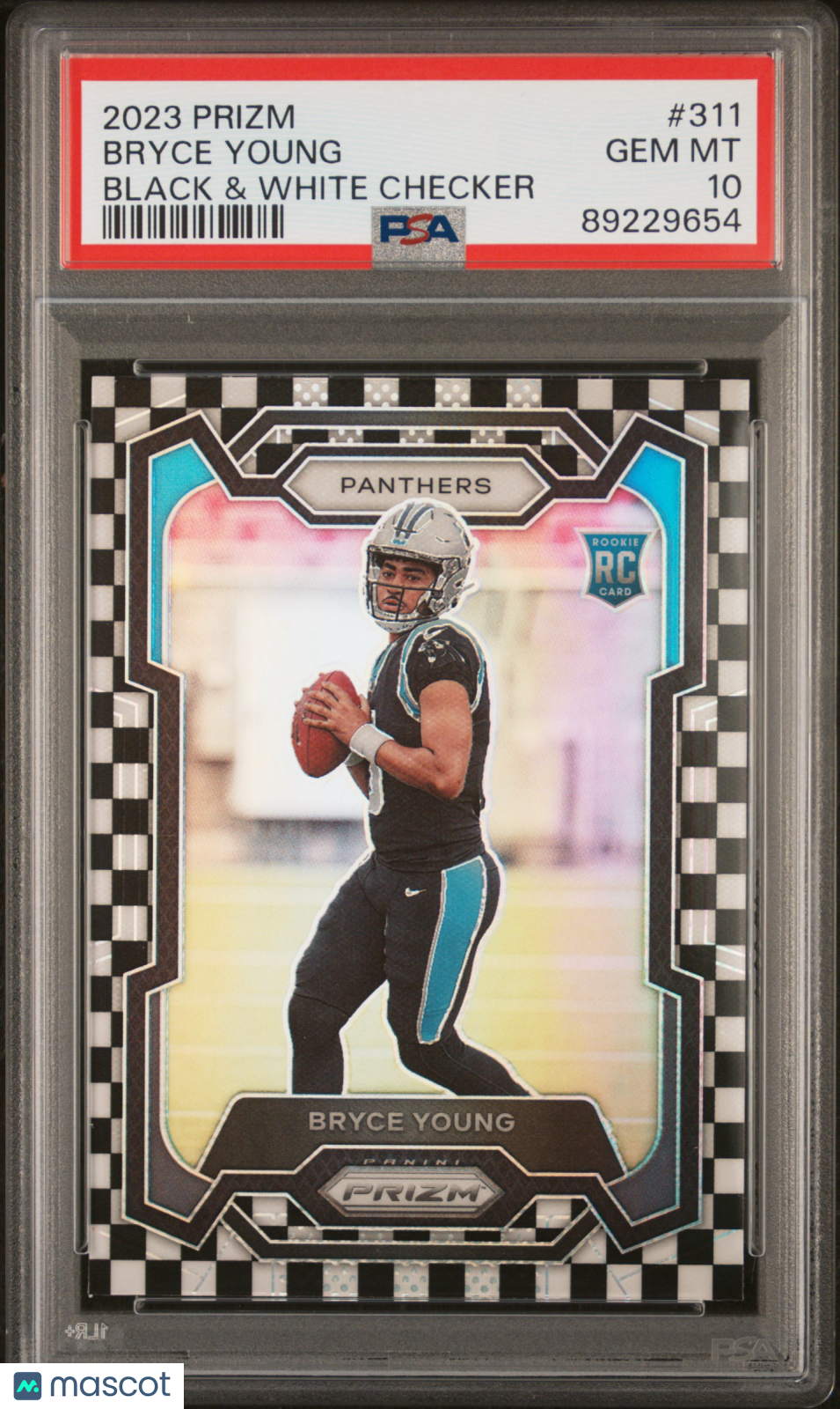 Bryce Young 2023 Panini Prizm #311 Black & White Checker Rookie PSA 10