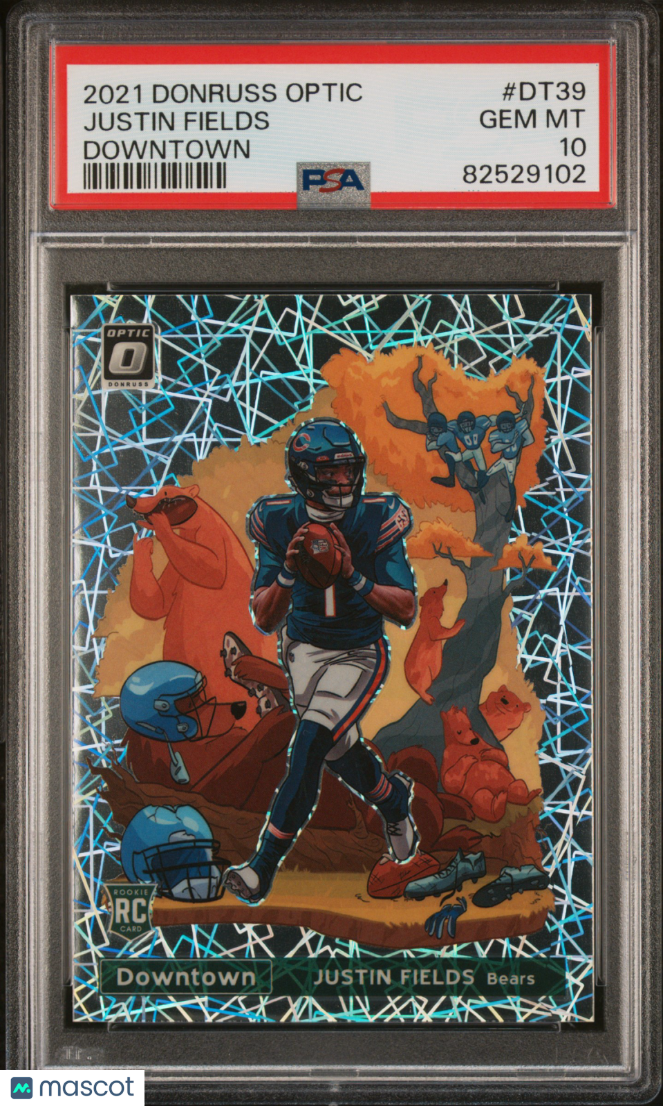 Justin Fields 2021 Panini Donruss Optic Downtown #DT39 Rookie PSA 10