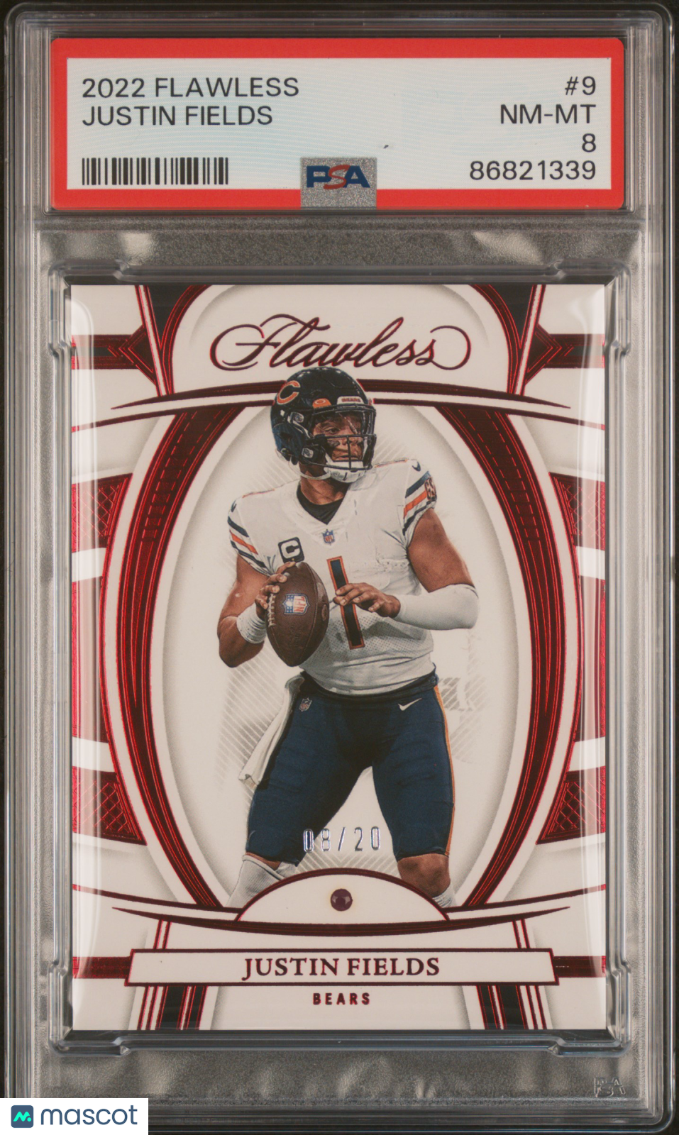 Justin Fields 2022 Panini Flawless #9 08/20 PSA 8