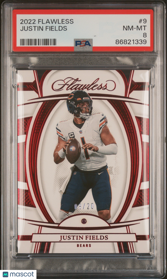Justin Fields 2022 Panini Flawless #9 08/20 PSA 8