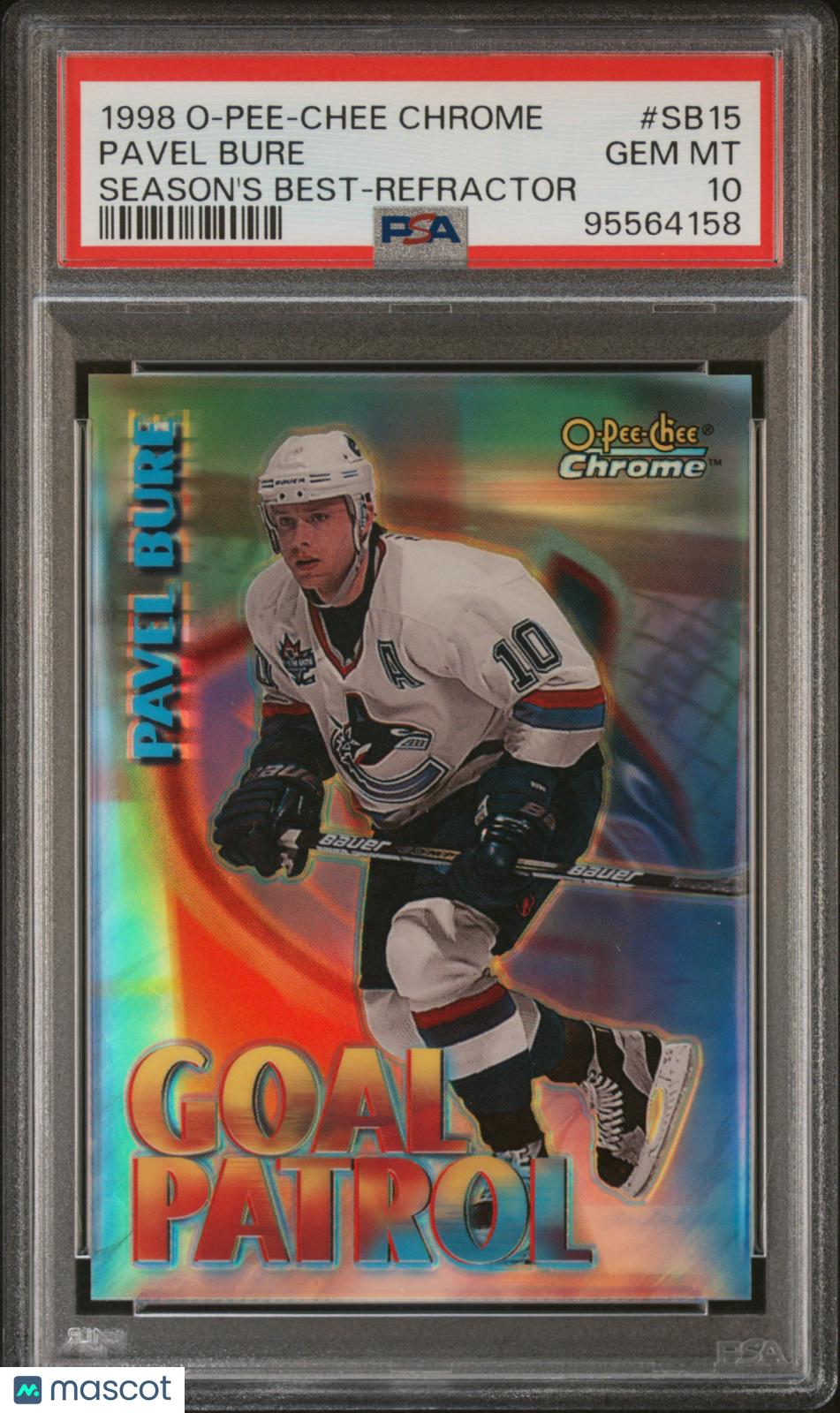 Pavel Bure 1998 O-Pee-Chee Chrome Seasons Best Season's Best Refractor PSA 10