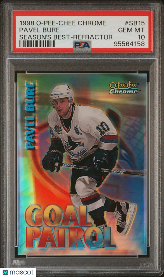 Pavel Bure 1998 O-Pee-Chee Chrome Seasons Best Season's Best Refractor PSA 10