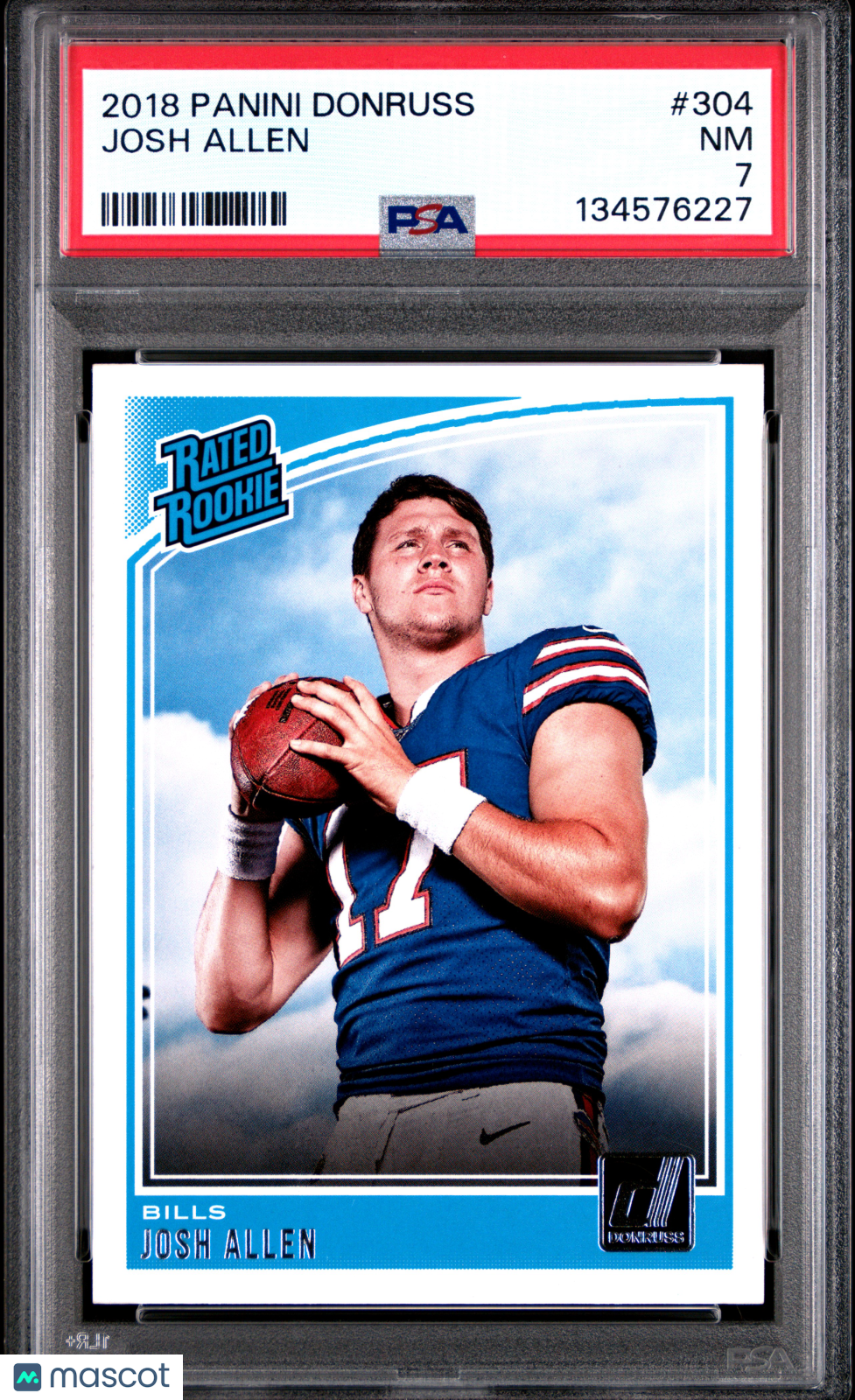 Josh Allen 2018 Panini Donruss #304 Rated Rookie Rookie PSA 7