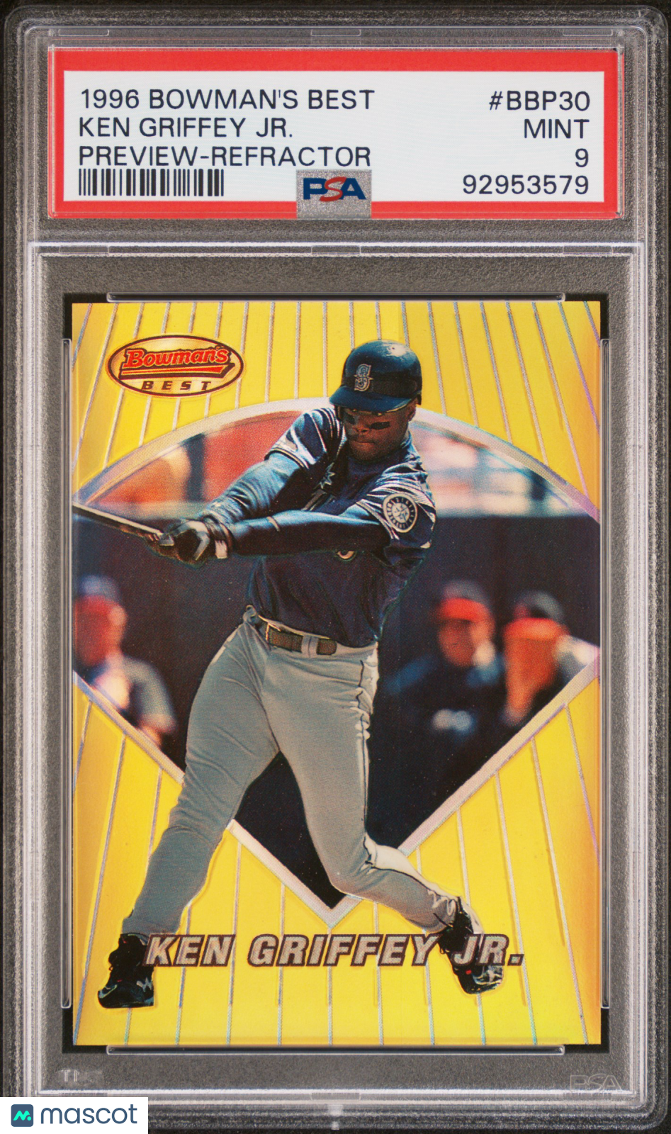 Ken Griffey JR. 1996 Bowman's Best Preview #BBP30 Refractor PSA 9