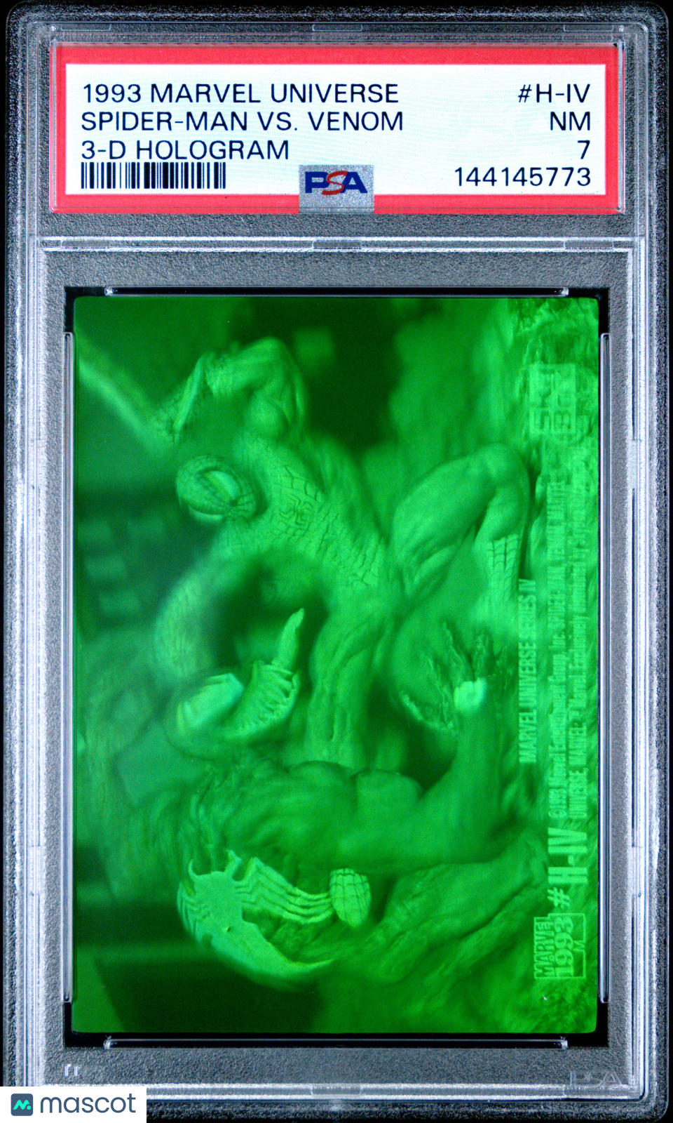 1993 Marvel Universe 3-D Holograms Spider-Man VS. Venom #H-IV PSA 7