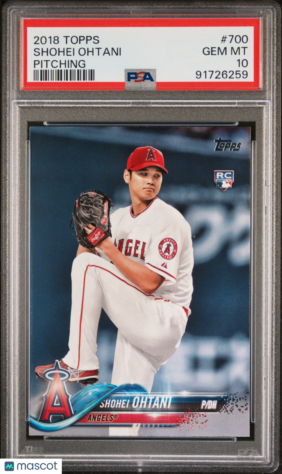 2018 Topps Chrome Pitching Shohei Ohtani #700 PSA 10 RC