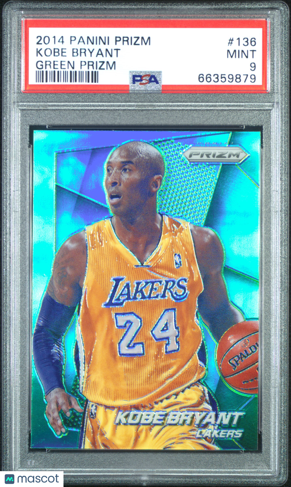 Kobe Bryant 2014 Panini Prizm #136 Green PSA 9